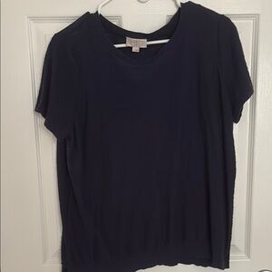 Loft navy sweater- large petite